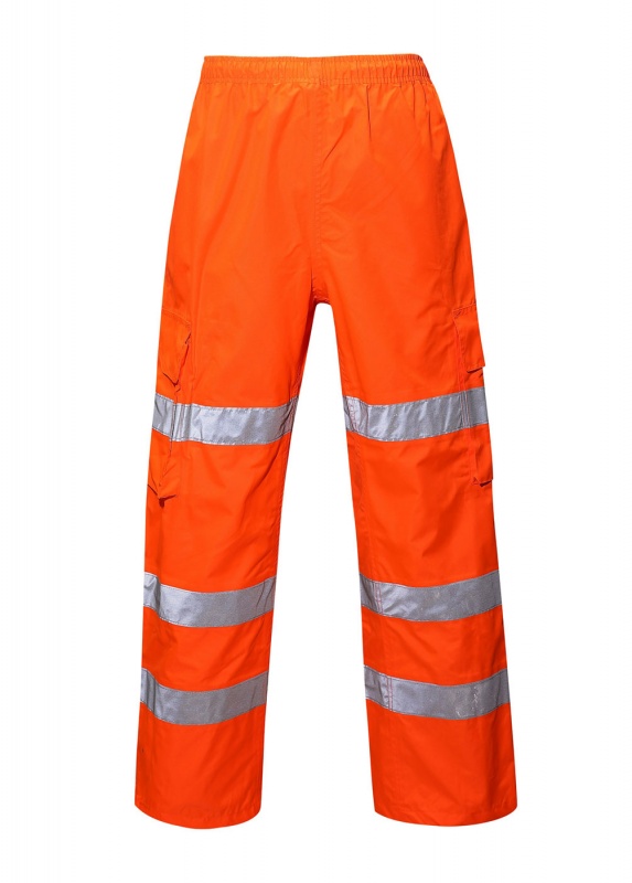 Hi-Vis Orange Waterproof Overtrousers  CODE:HV10